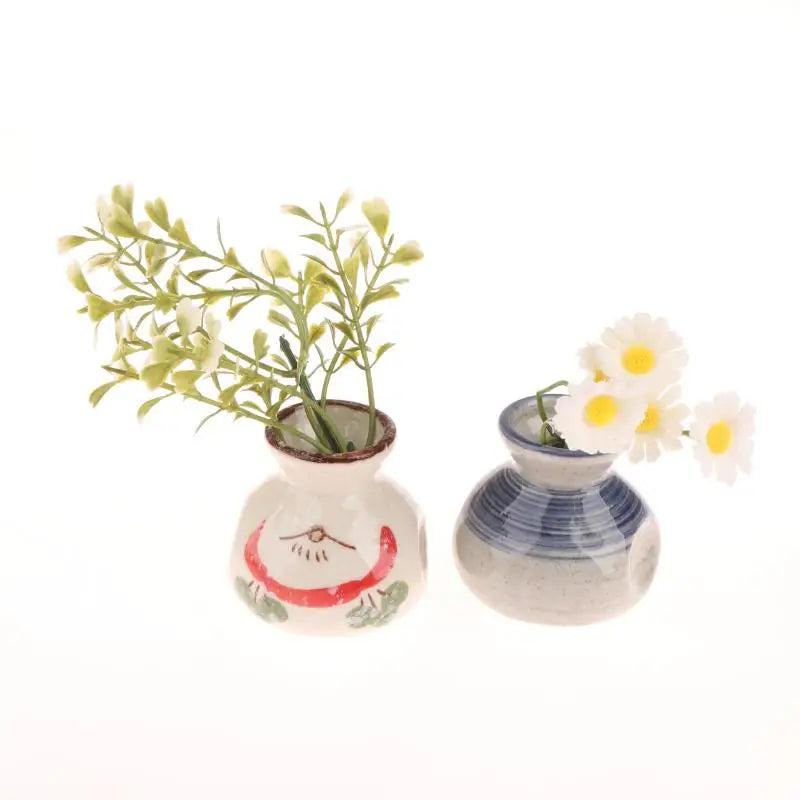 Vaso Cerâmica Mini Chinês Retrô — Porta-Palito e Porta-Hastes Decorativo