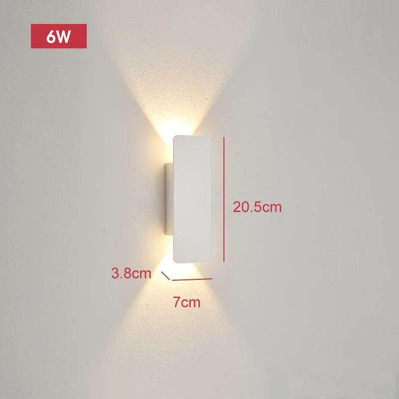 Arandela LED Listrada Impermeável 18W — Iluminação de Fachada para Parede e Jardim