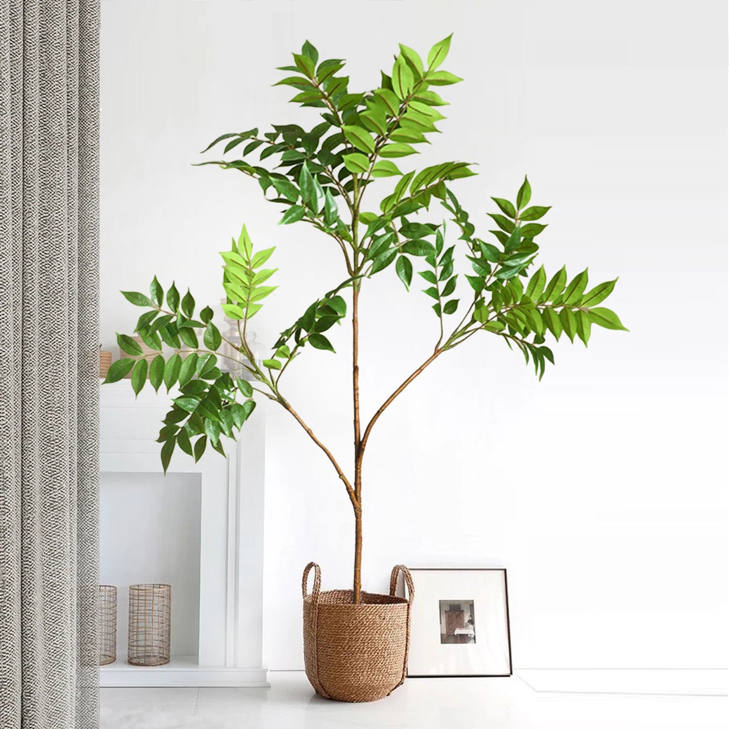 Ficus Lyrata Artificial Extra Grande 77 a 135cm — Para Jardim, Varanda e Escritório