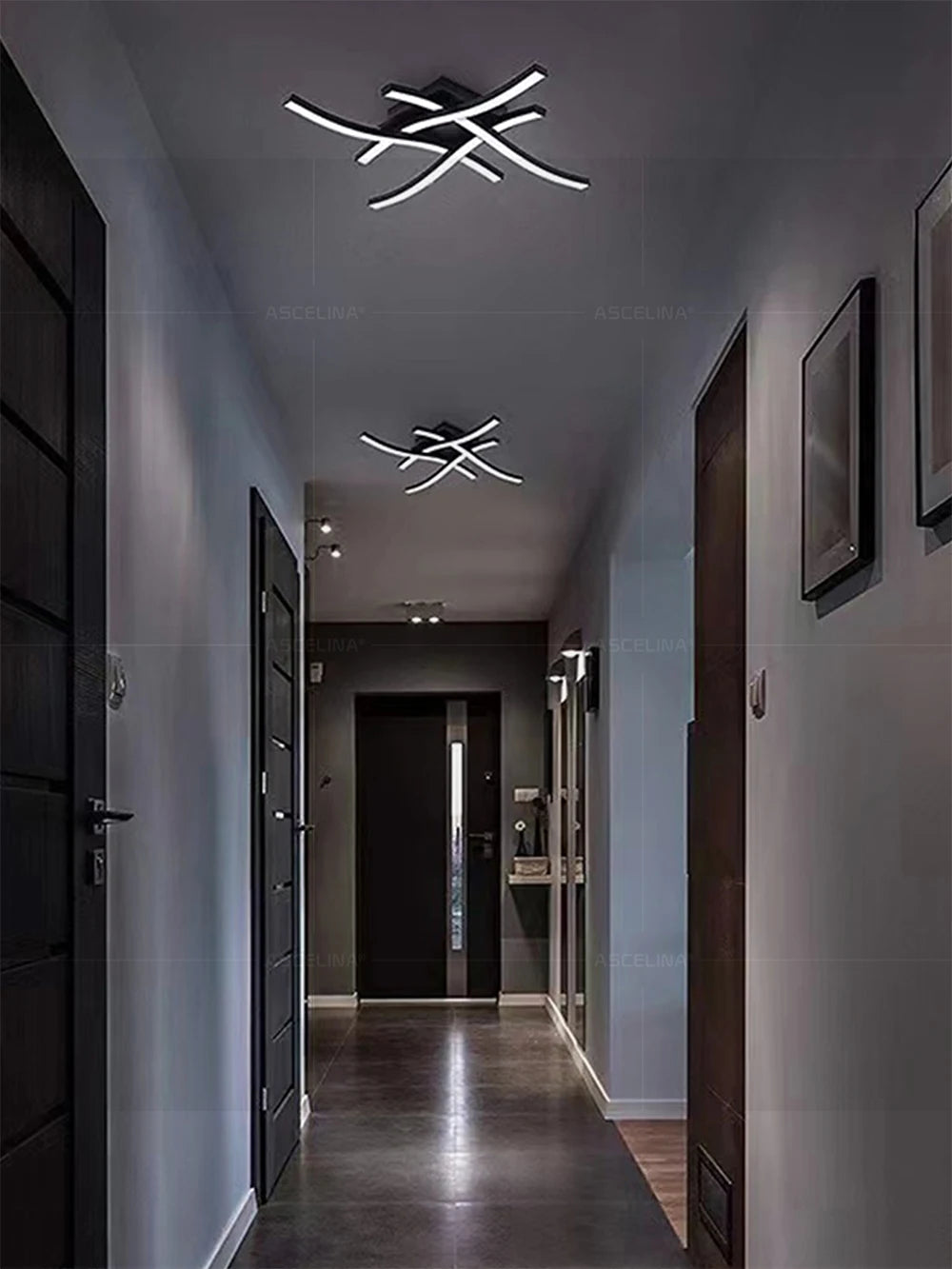 Luminária de Teto LED Onda — Lustre Decorativo para Sala, Quarto e Corredor