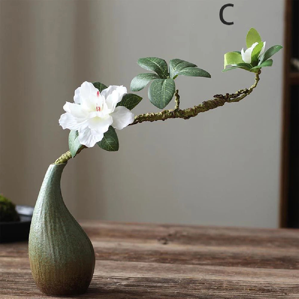 Vaso Cerâmica Pequeno Hidropônico para Mesa — Sala e Jantar Decoração Minimalista