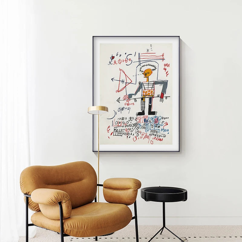 Quadro Decorativo Grafite Urbano Abstrato — Arte Street Art para Sala