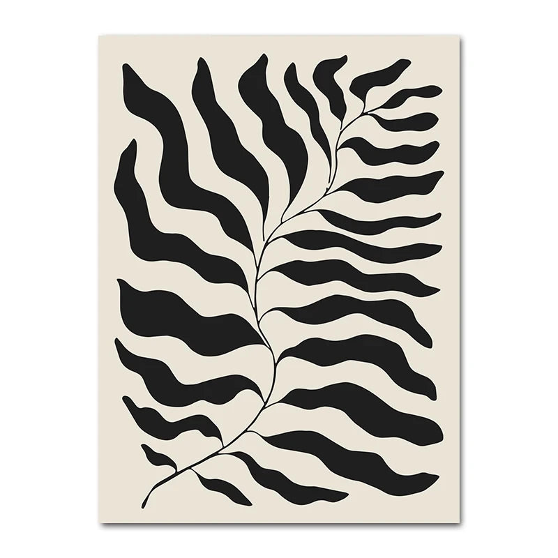 Kit Quadros Geometrico Folhas Arco-Iris Boho — Arte Abstrata Nórdica para Sala