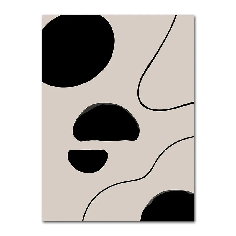 Kit Quadros Geometrico Folhas Arco-Iris Boho — Arte Abstrata Nórdica para Sala