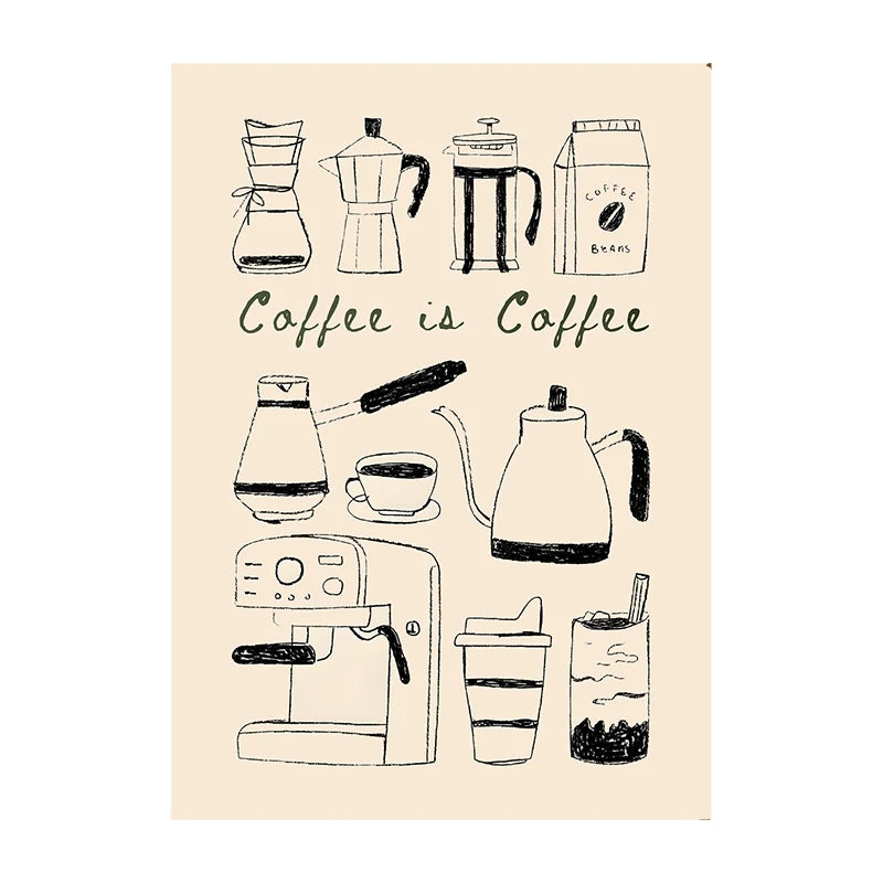 Quadro Decorativo Café Mergulhador — Arte de Cozinha para Amantes de Café