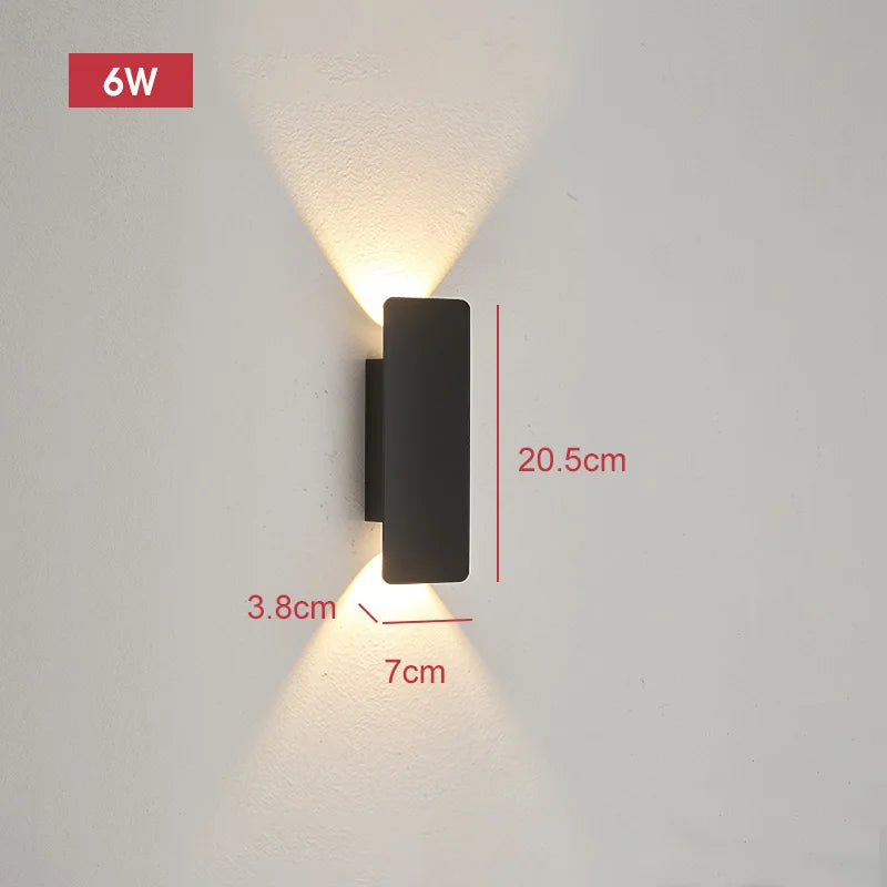 Arandela LED Moderna IP65 Impermeável 18W — Iluminação Cima e Baixo Interna e Externa