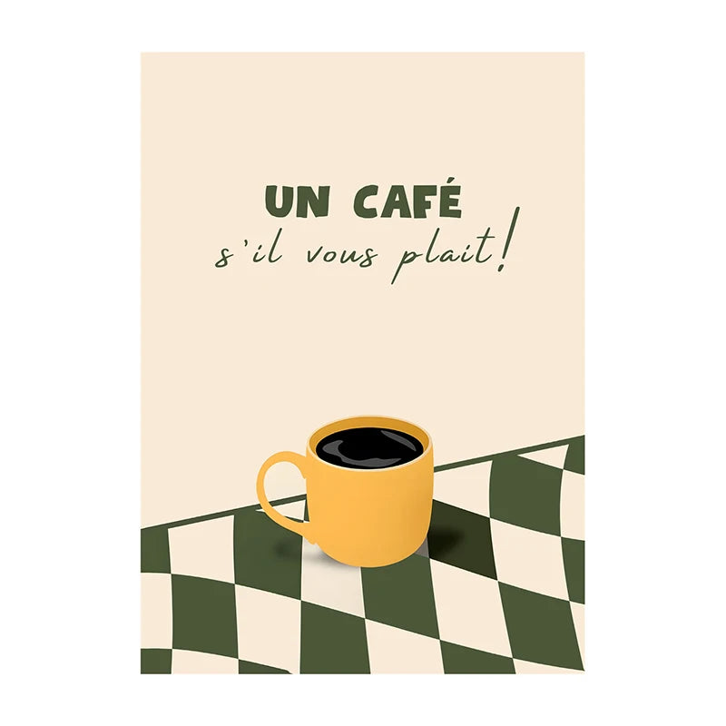Quadro Decorativo Café Mergulhador — Arte de Cozinha para Amantes de Café
