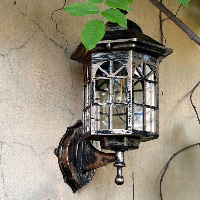 Luminária Solar de Parede Criativa — Impermeável Atmosfera para Jardim e Quintal