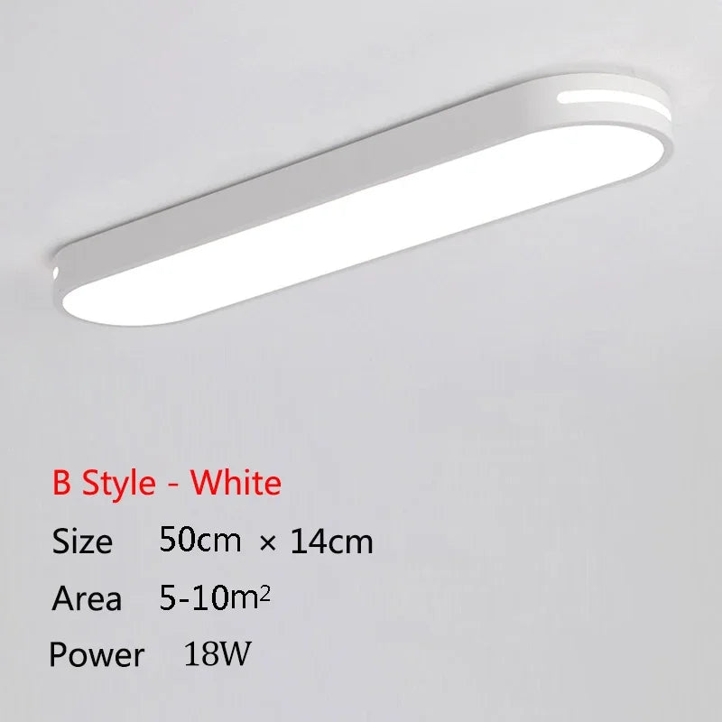 Luminária de Teto LED Ultra Fina — Para Corredor, Quarto e Cozinha