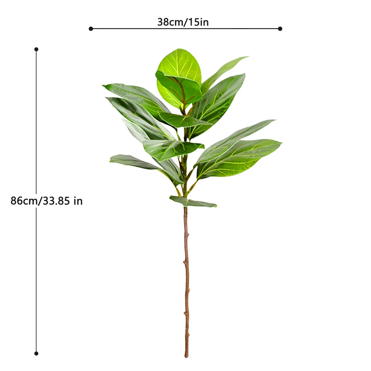 Ficus Lyrata Artificial Extra Grande 77 a 135cm — Para Jardim, Varanda e Escritório