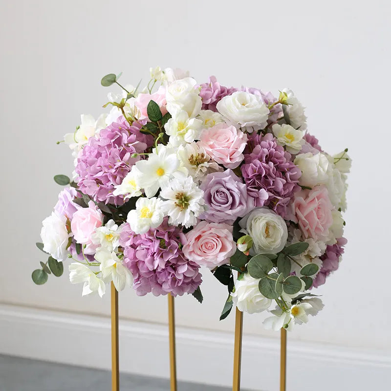 Bola de Flores Artificiais em Seda 35 a 70cm — Decoração Premium para Casamento e Festa