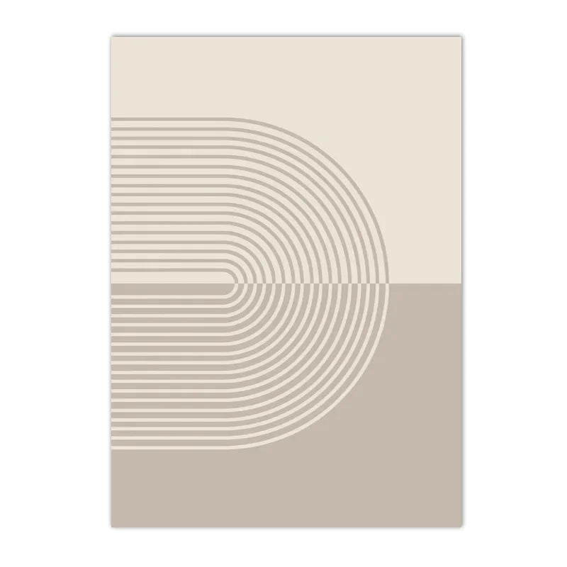 Quadro Canvas Bege Minimalista Boho — Poster Abstrato para Quarto e Sala Estilo Nórdico