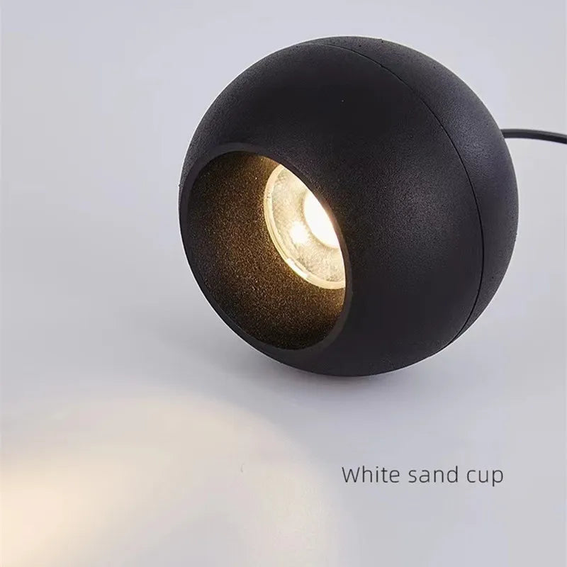 Pendente Esfera Minimalista Nórdico — Luminária Preta e Branca para Bar e Café