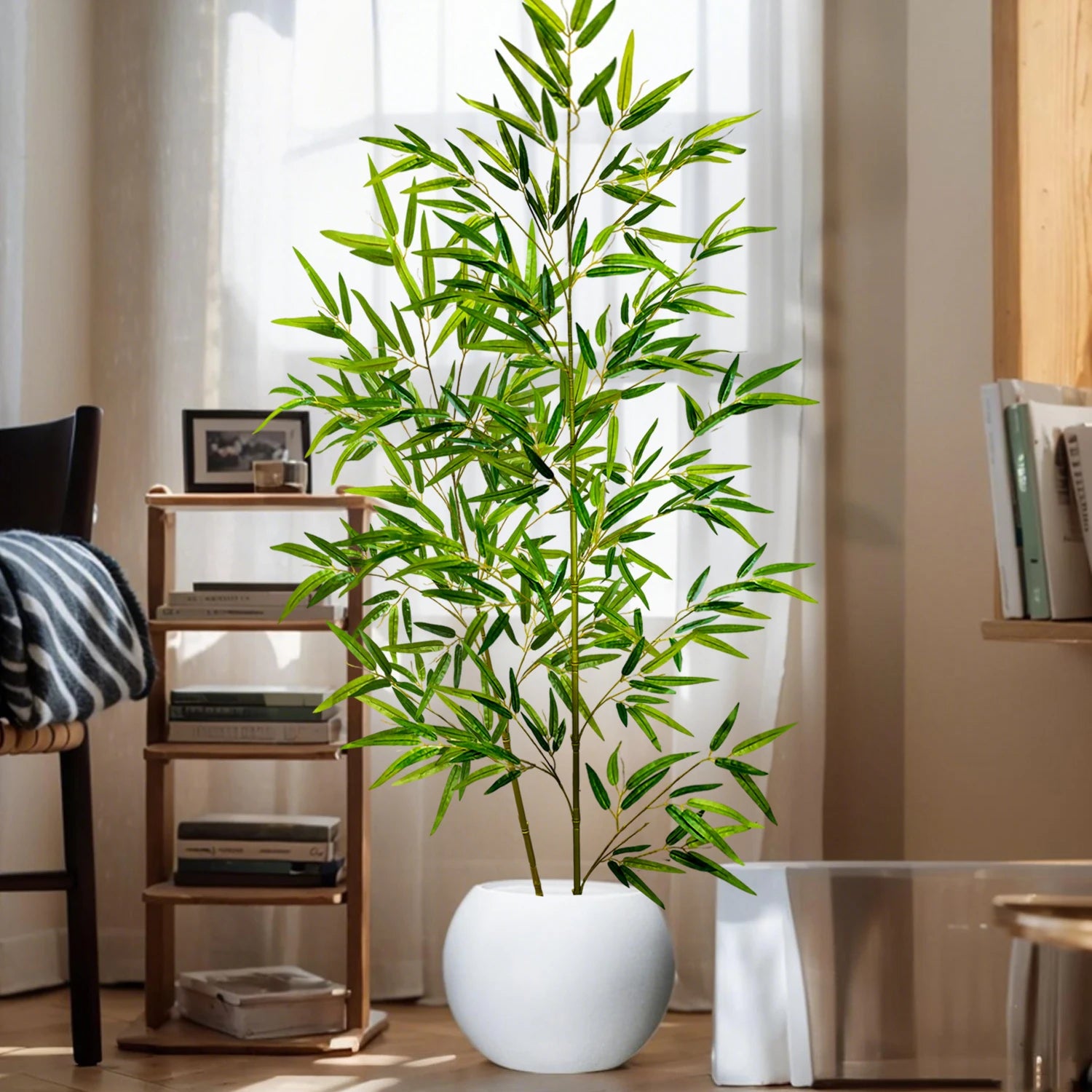 Bambu e Monstera Artificial 100 a 180cm — Exuberância Tropical Permanente para Jardim e Casa