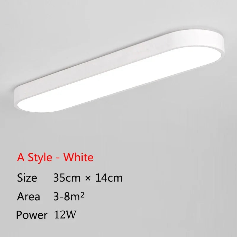 Luminária de Teto LED Ultra Fina — Para Corredor, Quarto e Cozinha