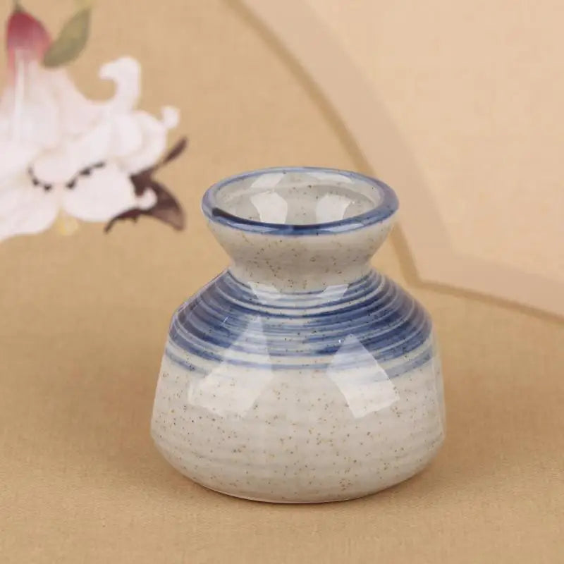 Vaso Cerâmica Mini Chinês Retrô — Porta-Palito e Porta-Hastes Decorativo