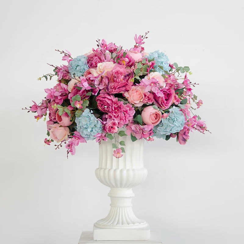 Bola de Flores Artificiais em Seda 35 a 70cm — Decoração Premium para Casamento e Festa