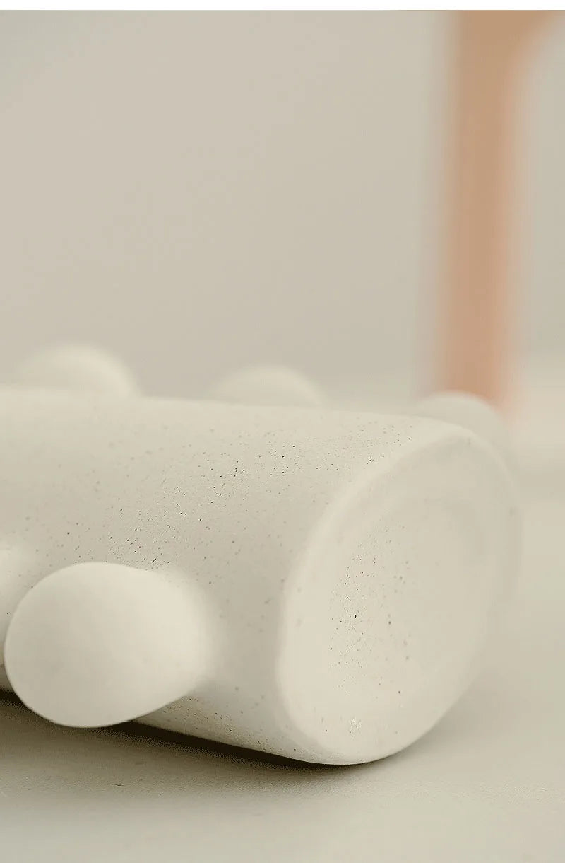 Vaso Cerâmica Sem Esmalte CAPIRON — Branco Boho Nórdico para Flores Secas e Casamento