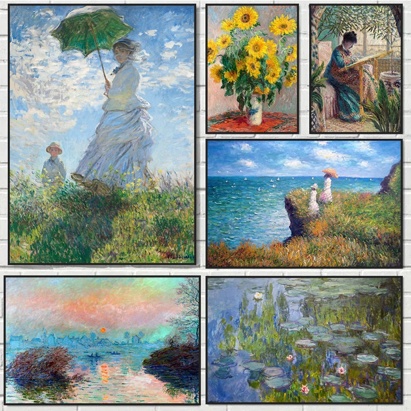Quadro Decorativo Coleção Claude Monet — Arte Clássica para Sala e Hall