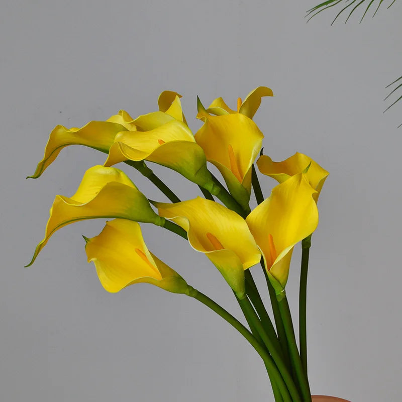 Flores Artificiais Copo de Leite EVA Kit 10 Hastes — Para Arranjos, Casamento e Sala