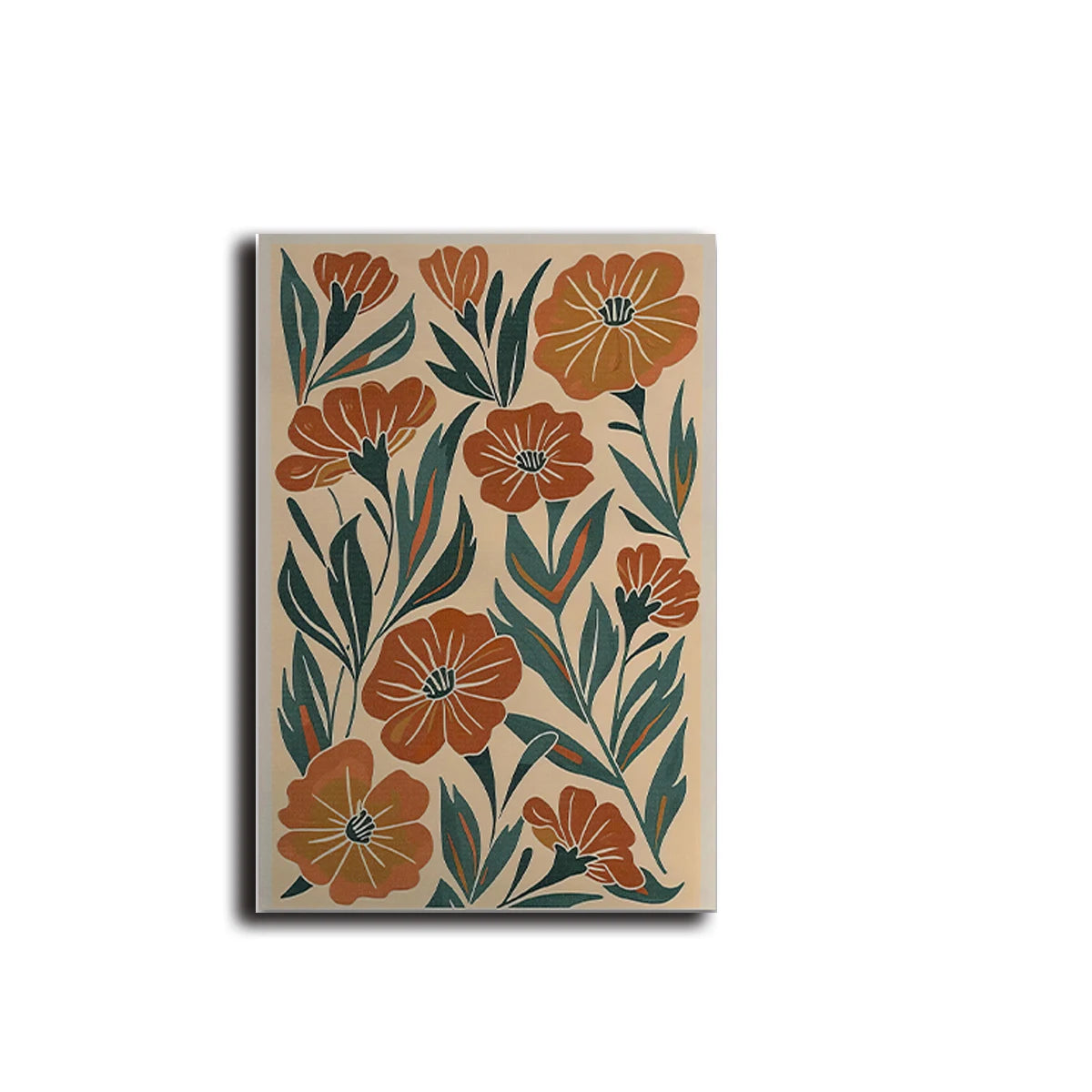 Quadro Decorativo Floral Boho Primaveril — Arte Botânica para Sala e Quarto