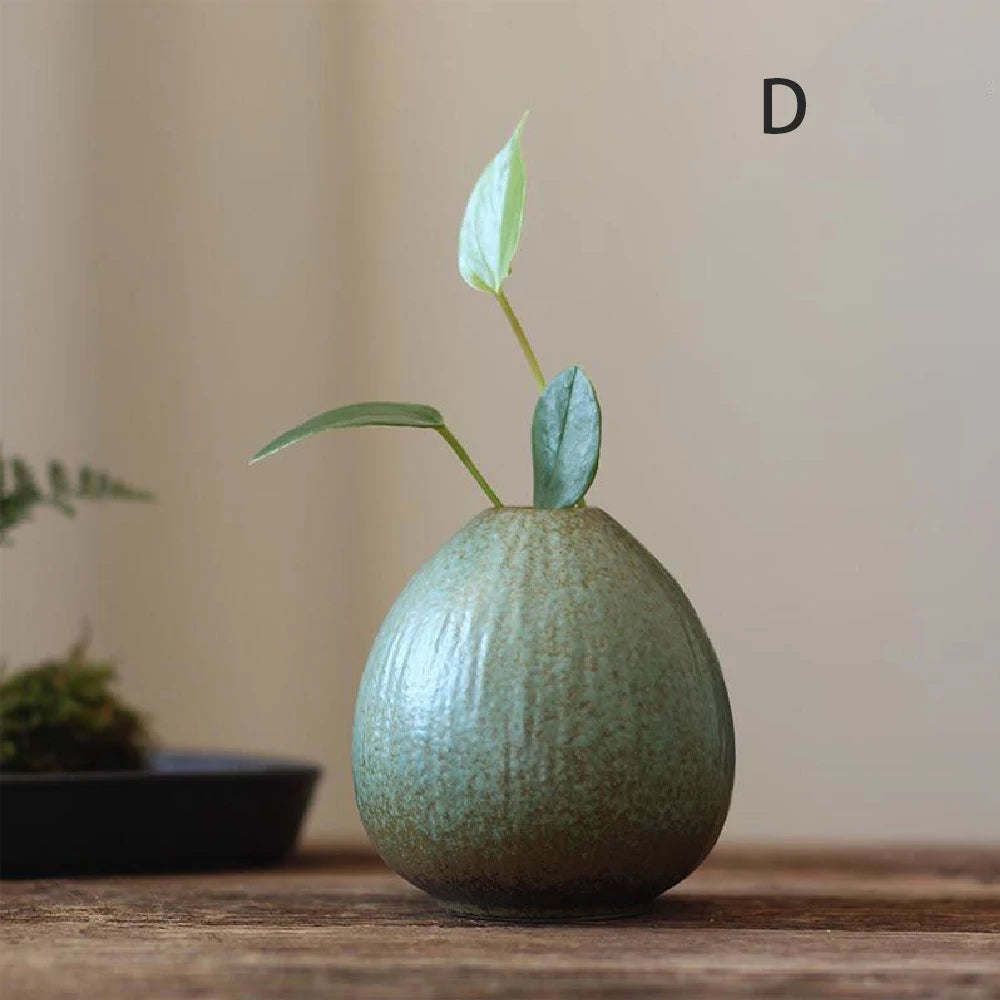 Vaso Cerâmica Pequeno Hidropônico para Mesa — Sala e Jantar Decoração Minimalista
