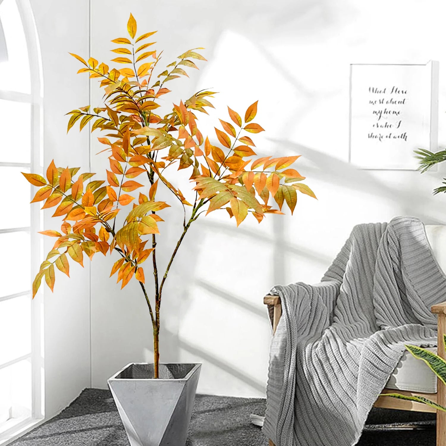 Ficus Lyrata Artificial Extra Grande 77 a 135cm — Para Jardim, Varanda e Escritório