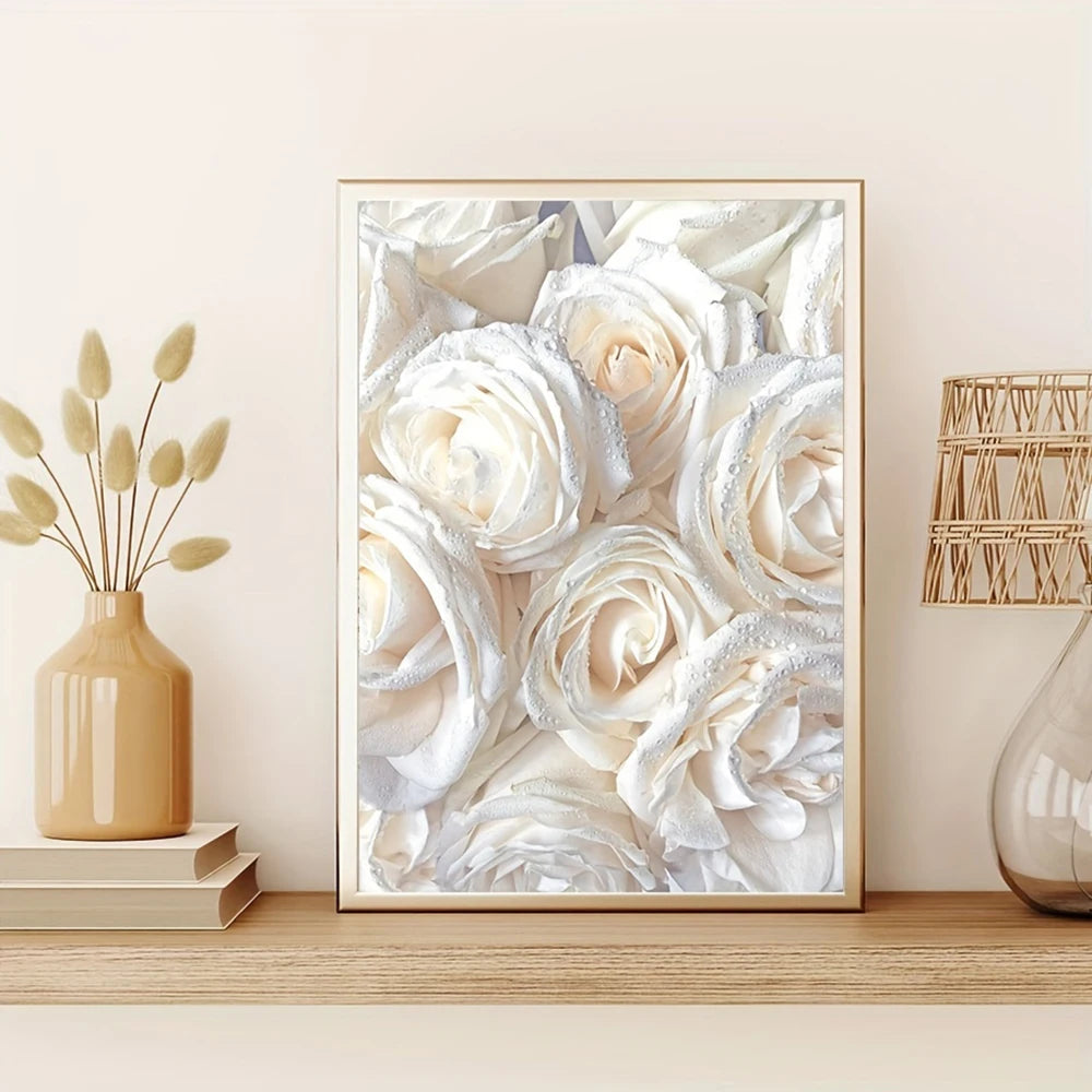 Kit 3 Quadros Canvas Flores Minimalistas — Arte Botânica Poster para Sala e Quarto