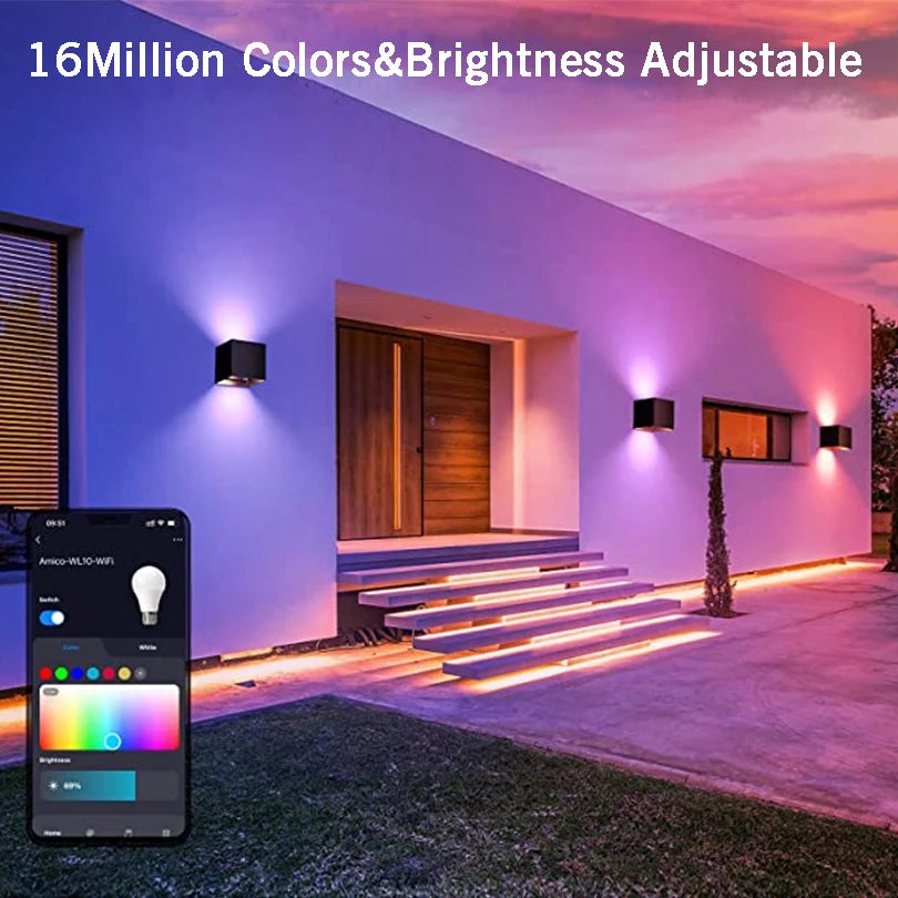 Arandela LED Smart 12W RGB WiFi e Zigbee — Controle por App Atmosfera Decorativa