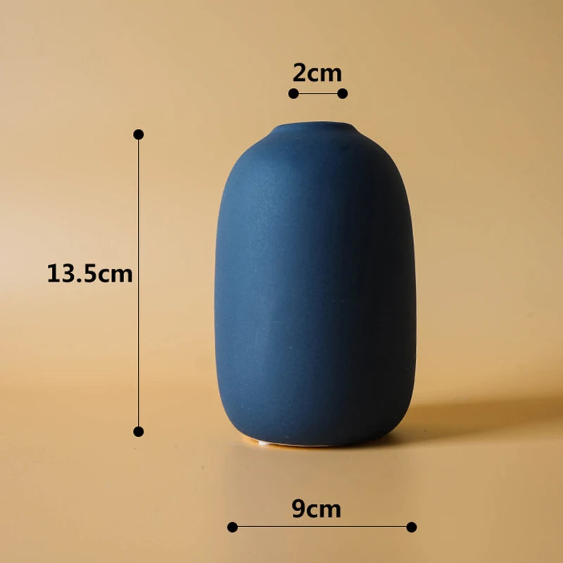 Vaso Cerâmica Nórdico Moderno para Flores Secas — Decoração de Mesa e Estante