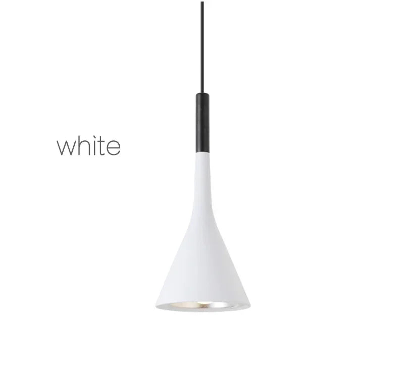 Pendente LED E27 Preto e Branco — Luminária de Mesa para Quarto e Sala de Jantar