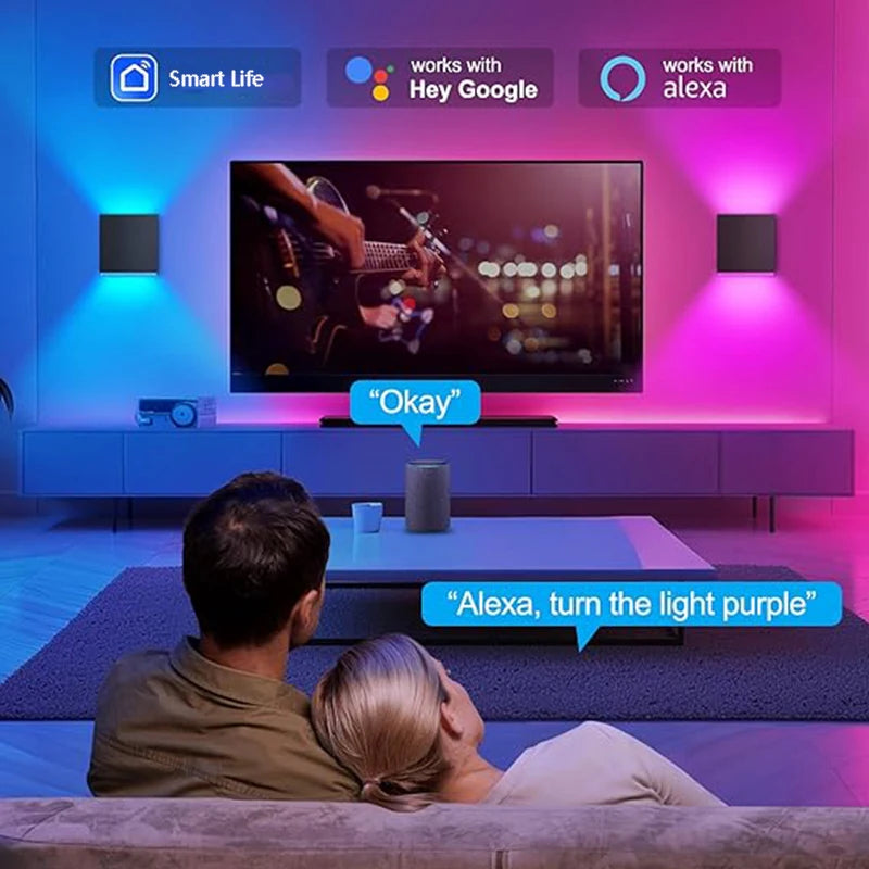 Arandela LED Smart 12W RGB WiFi e Zigbee — Controle por App Atmosfera Decorativa