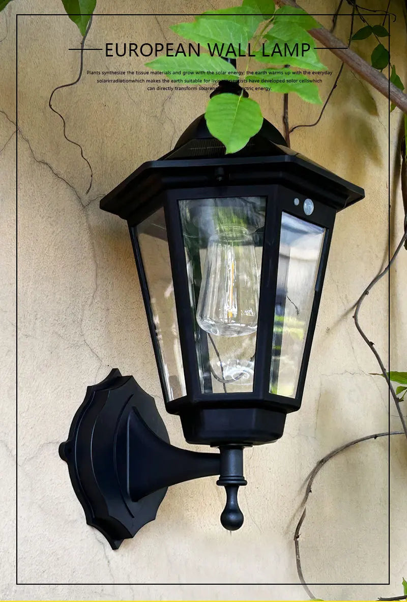 Luminária Solar de Parede Criativa — Impermeável Atmosfera para Jardim e Quintal