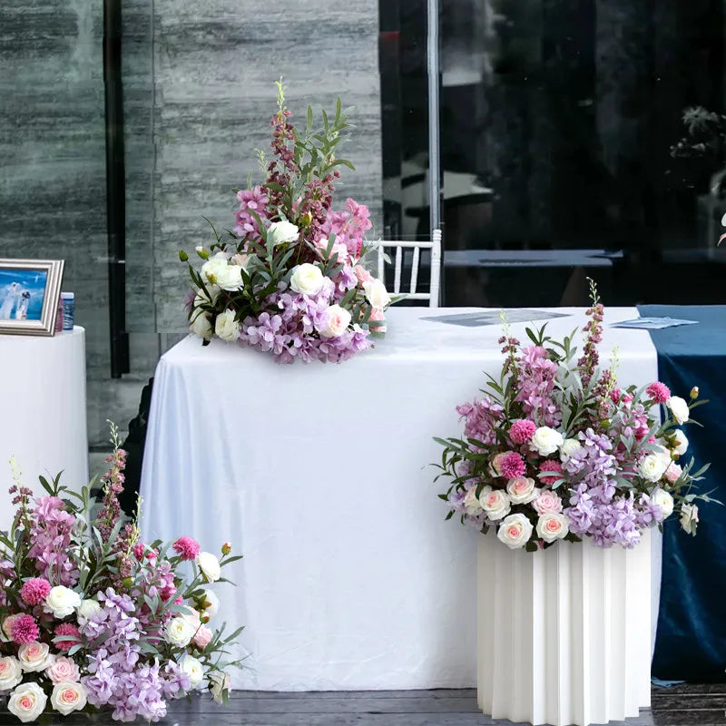 Bola de Flores Artificiais em Seda 35 a 70cm — Decoração Premium para Casamento e Festa