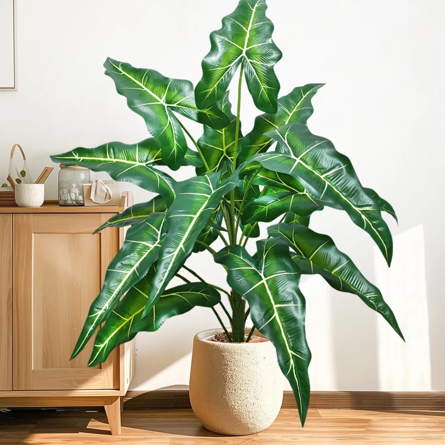 Planta Artificial Costela de Adão e Folha de Tartaruga — 47 a 132cm Decoração Tropical