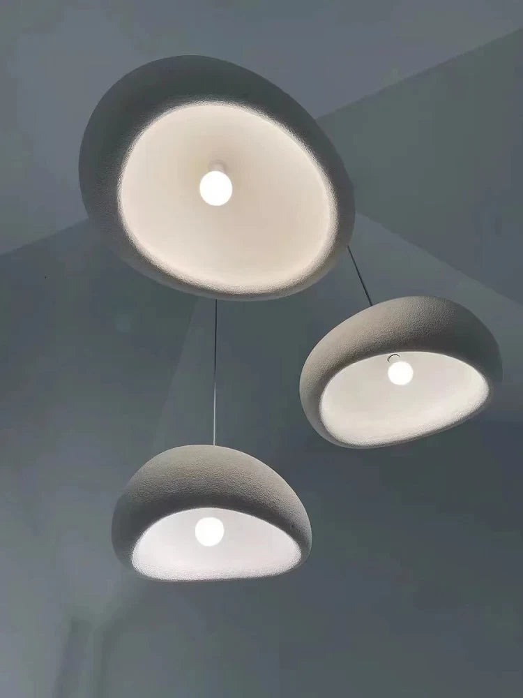 Lustre LED Estilo Wabi Sabi E27 — Pendente para Sala de Jantar, Quarto e Bar