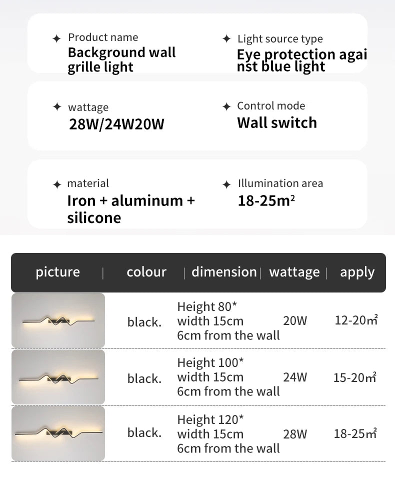 Arandela LED Moderna para Escada — Luminária de Parede Nórdica para Sala e Corredor