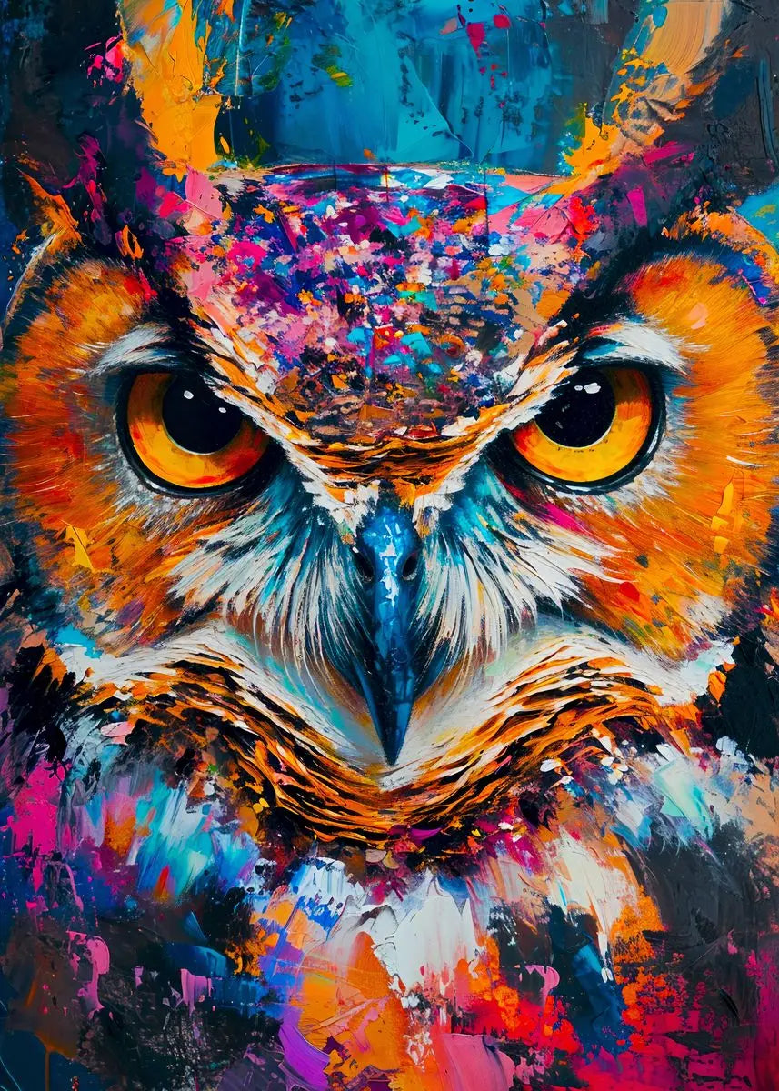 Quadro Decorativo Animais Abstrato Grafite — Leão, Tigre e Lobo para Sala