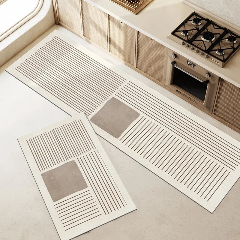 Tapete de Cozinha Diatomita Super Absorvente — Antiderrapante Lavável Longo