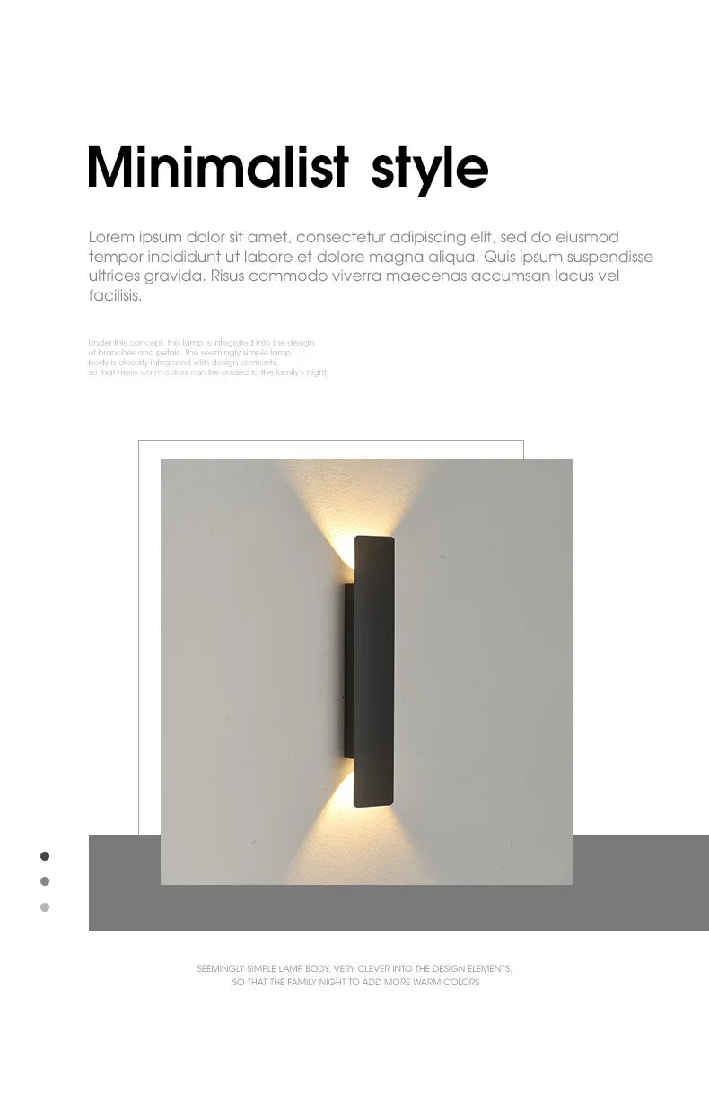 Arandela LED Moderna IP65 Impermeável 18W — Iluminação Cima e Baixo Interna e Externa