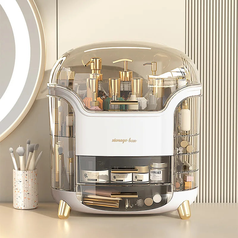 Organizador de Maquiagem em Acrílico — Cosméticos, Joias e Acessórios para Mesa e Banheiro