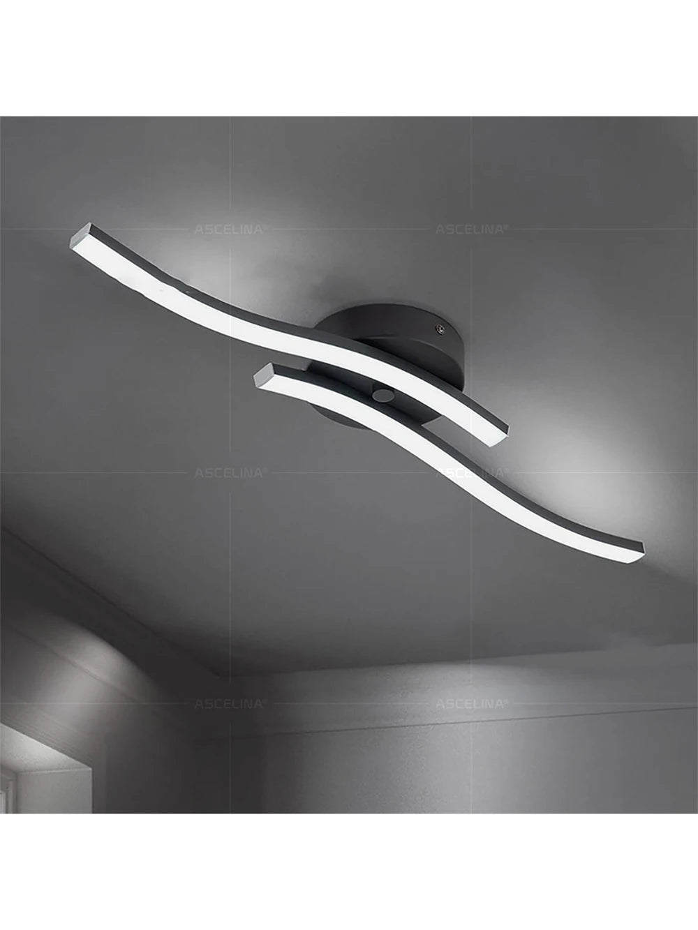 Luminária de Teto LED Onda — Lustre Decorativo para Sala, Quarto e Corredor