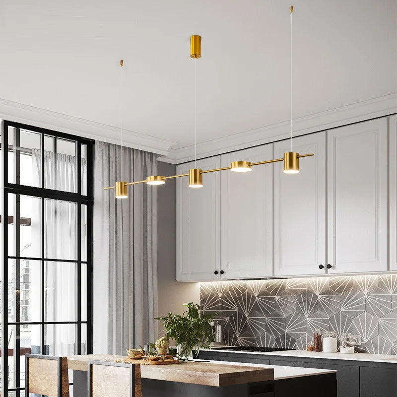 Lustre de Teto LED Regulável — Luminária Pendente para Sala de Jantar e Cozinha