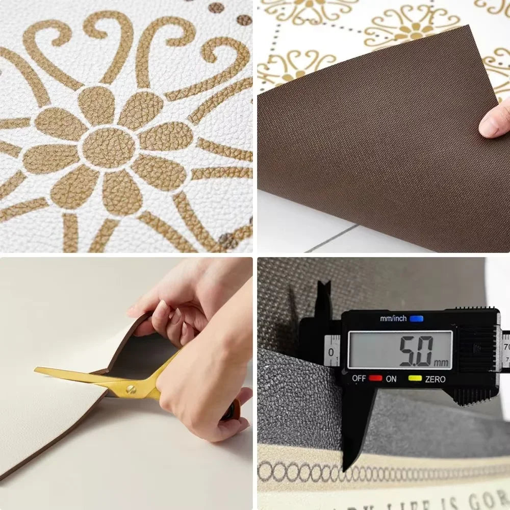 Tapete de Cozinha Minimalista Listrado — Antiderrapante Absorvente Longo para Corredor