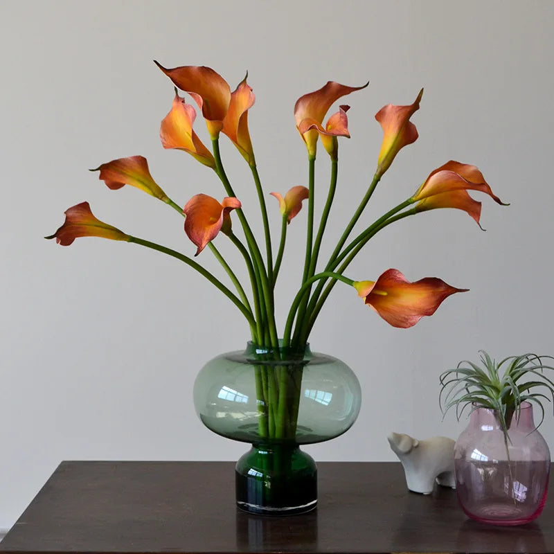Flores Artificiais Copo de Leite EVA Kit 10 Hastes — Para Arranjos, Casamento e Sala