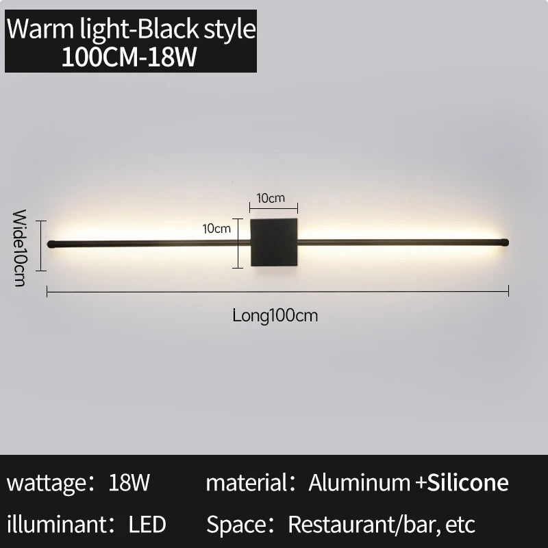 Arandela LED Minimalista — Luminária de Parede para Cabeceira e Sala