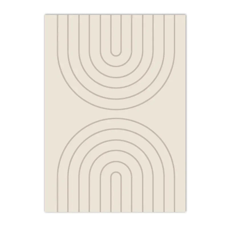 Quadro Canvas Bege Minimalista Boho — Poster Abstrato para Quarto e Sala Estilo Nórdico