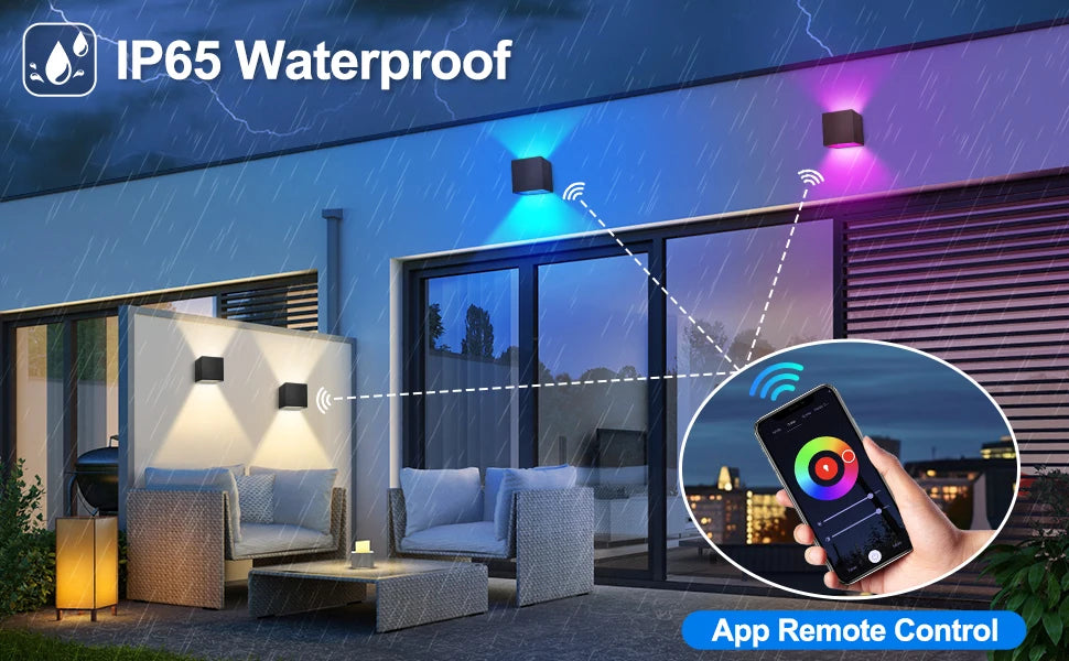 Arandela LED Smart 12W RGB WiFi e Zigbee — Controle por App Atmosfera Decorativa