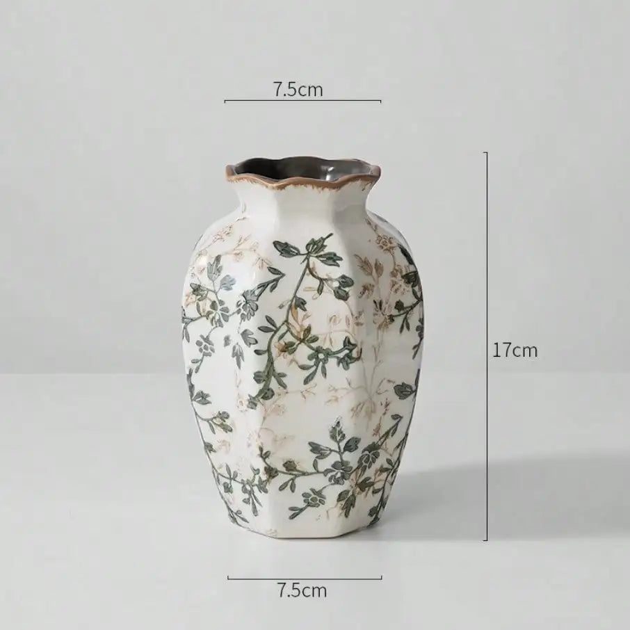 Vaso Cerâmica Rachado Gelo Azul Antigo Zen — Hidropônico para Sala e Mesa