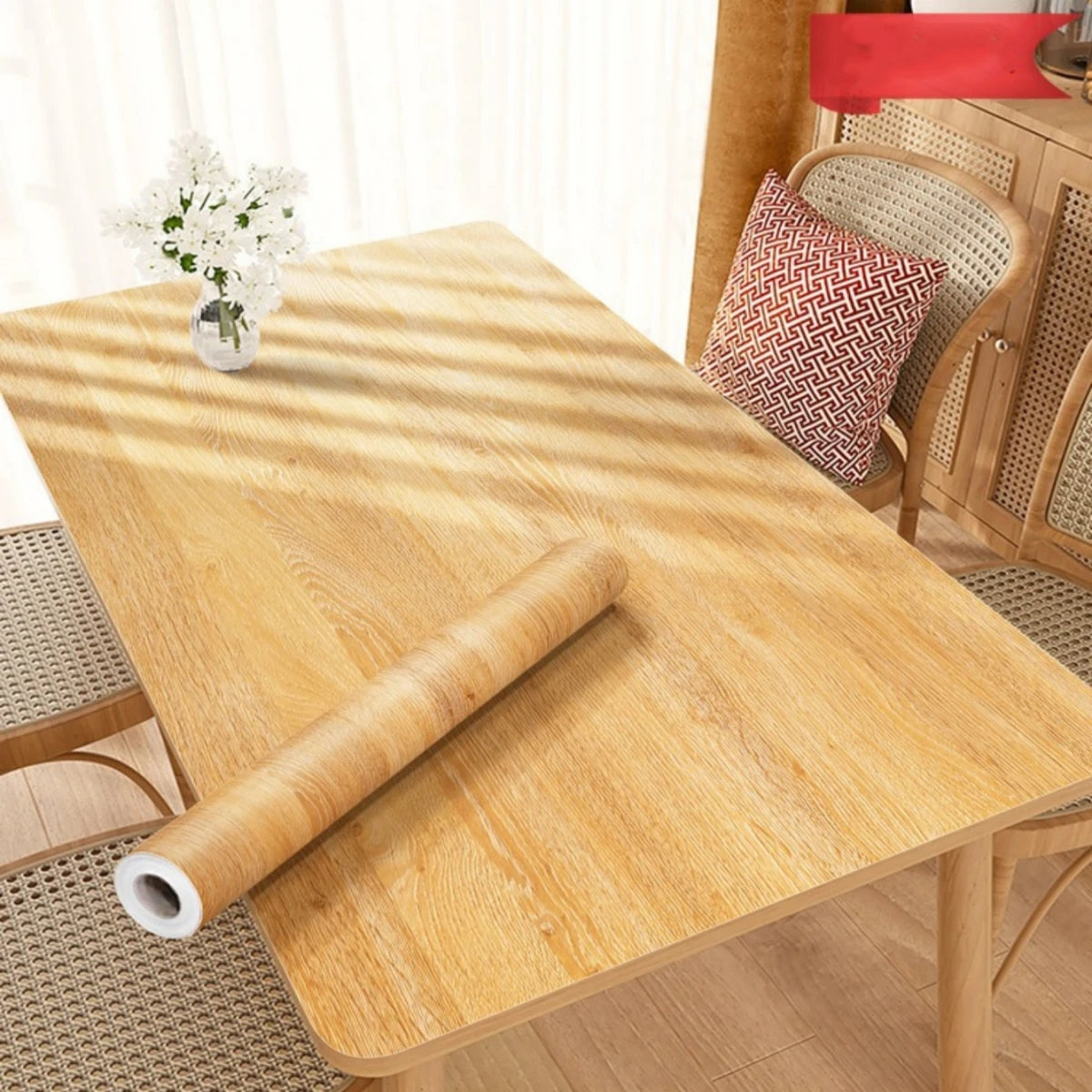 Papel de Parede PVC Autocolante Madeira — Vinílico para Móveis, Armários e Decoração